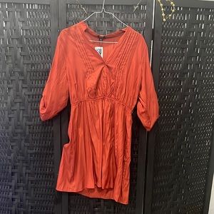 Rhapsody burnt orange dress